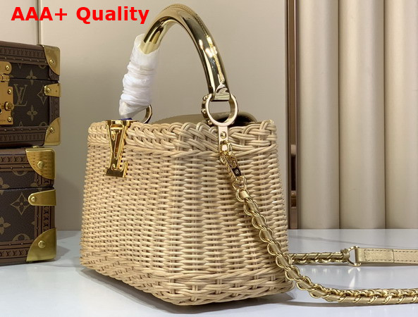 Louis Vuitton Capucines Mini Gold Rattan and Cowhide Leather M28544 Replica
