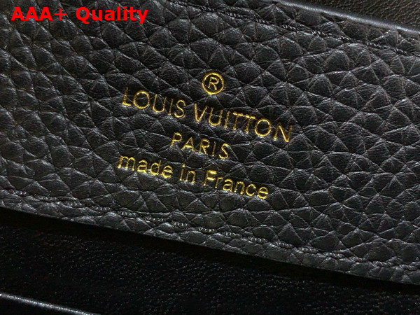 Louis Vuitton Capucines Mini Handbag Black Mother of Pearl Taurillon Leather Replica