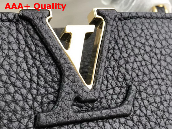 Louis Vuitton Capucines Mini Handbag Black Taurillon Leather M56071 Replica