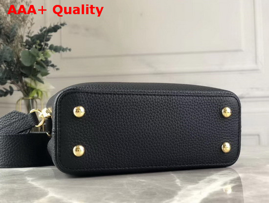 Louis Vuitton Capucines Mini Handbag Black Taurillon Leather M56071 Replica