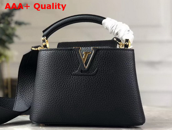 Louis Vuitton Capucines Mini Handbag Black Taurillon Leather M56071 Replica