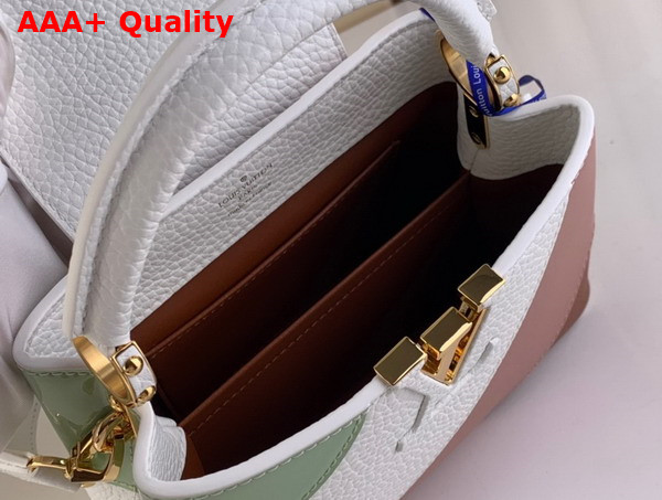 Louis Vuitton Capucines Mini Handbag Fraise Pink Pistache Green Taurillon Leather M59864 Replica