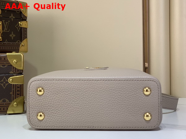 Louis Vuitton Capucines Mini Handbag Galet Gray Taurillon and Python Leather N85517 Replica