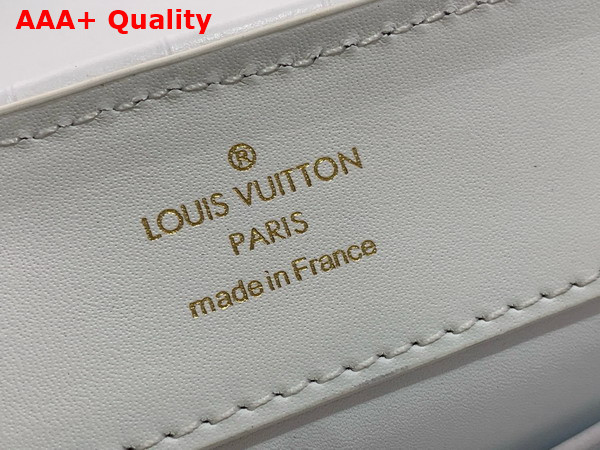 Louis Vuitton Capucines Mini Handbag Silver Cyrstals On Textile Wihte Crocodile Embossied Leather Trim Replica