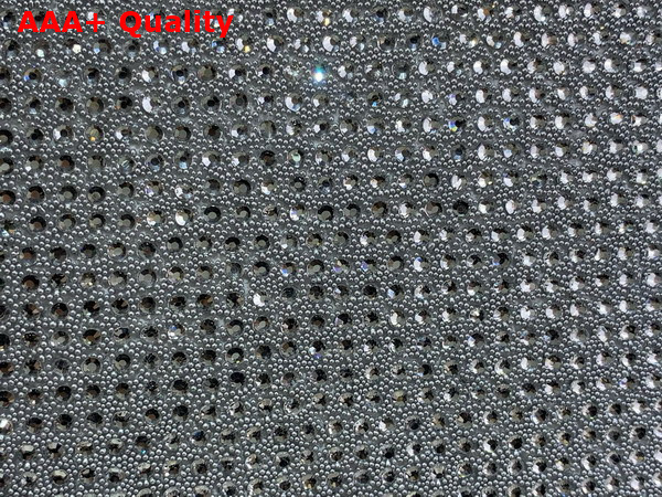 Louis Vuitton Capucines Mini Handbag Silver Cyrstals On Textile Wihte Crocodile Embossied Leather Trim Replica