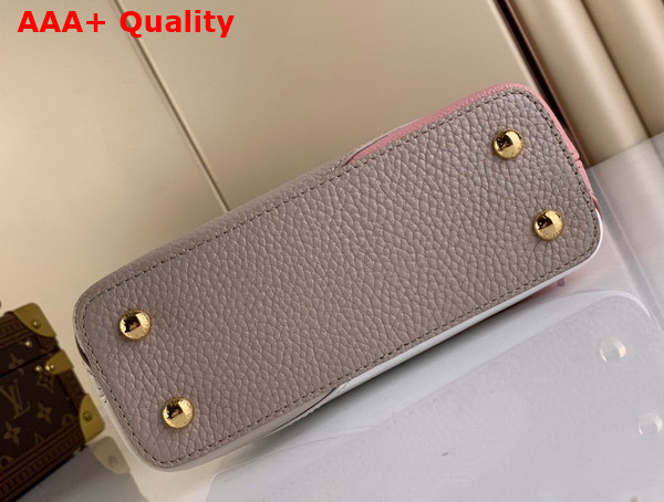 Louis Vuitton Capucines Mini Handbag Tonal Vanilla Beige Taurillon Leather Replica