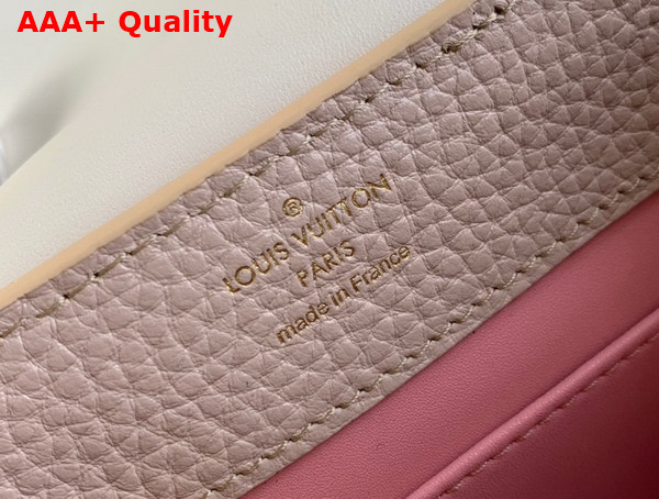 Louis Vuitton Capucines Mini Handbag Tonal Vanilla Beige Taurillon Leather Replica