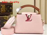 Louis Vuitton Capucines Mini Handbag Vanille Gold Taurillon Leather M59253 Replica