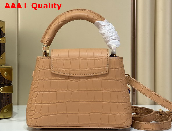 Louis Vuitton Capucines Mini Handbag in Arizona Crocodile Embossed Calfskin Replica