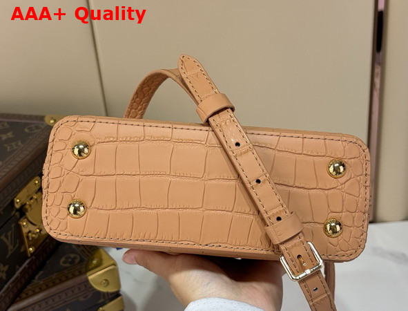 Louis Vuitton Capucines Mini Handbag in Arizona Crocodile Embossed Calfskin Replica