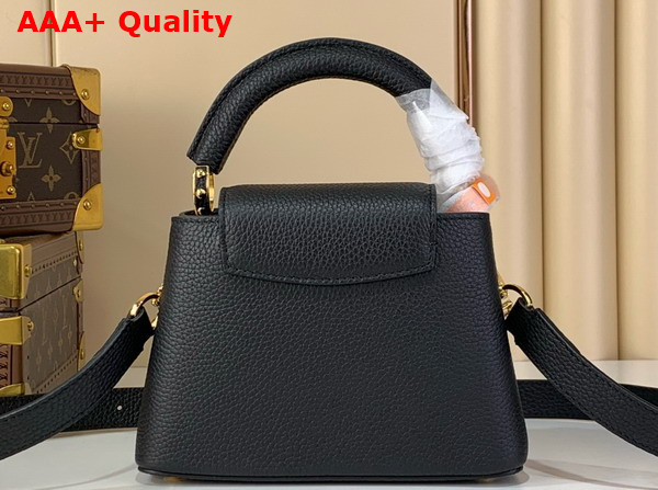 Louis Vuitton Capucines Mini Handbag in Black Taurillon Leather Part of the Harmony Collection Replica