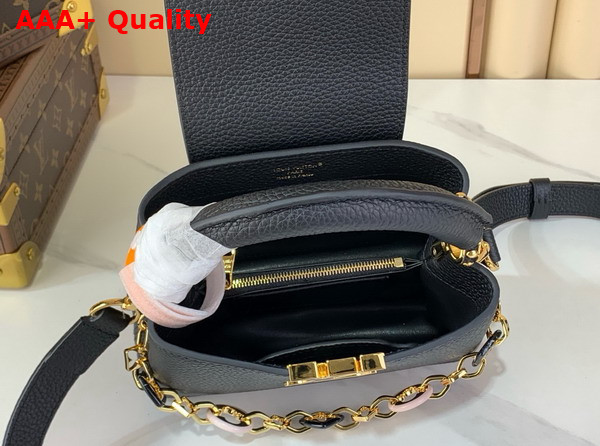 Louis Vuitton Capucines Mini Handbag in Black Taurillon Leather Part of the Harmony Collection Replica