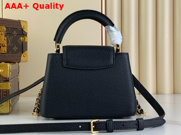 Louis Vuitton Capucines Mini Handbag in Black Taurillon Leather Replica