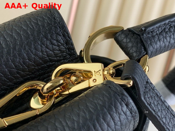 Louis Vuitton Capucines Mini Handbag in Black Taurillon Leather Replica