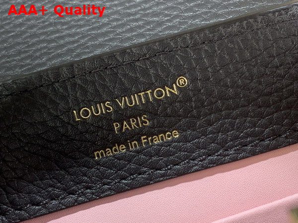Louis Vuitton Capucines Mini Handbag in Black Taurillon Leather with Hand Braided Chain M29439 Replica