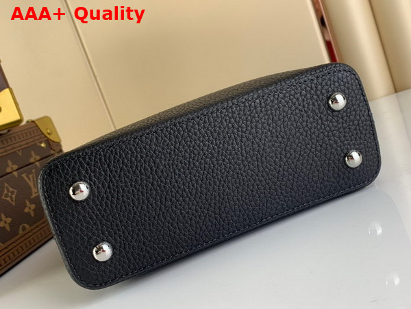 Louis Vuitton Capucines Mini Handbag in Black Taurillon Leather with Lizard Details Replica