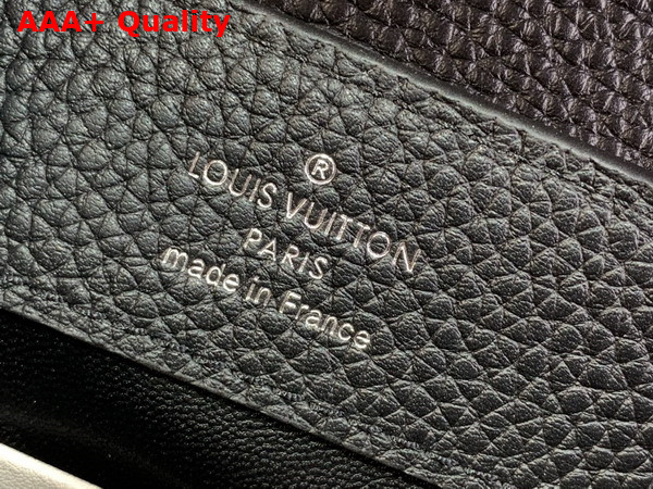 Louis Vuitton Capucines Mini Handbag in Black Taurillon Leather with Triple Chain Adornment M11908 Replica