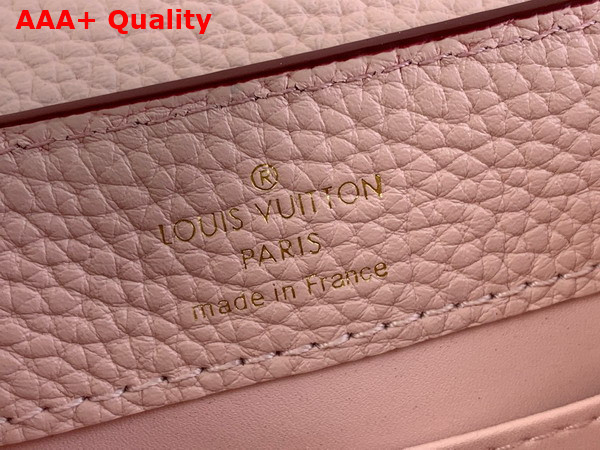 Louis Vuitton Capucines Mini Handbag in Cherry Taurillon Leather and Python Leather Trim Replica
