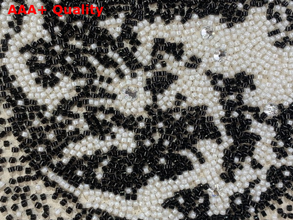 Louis Vuitton Capucines Mini Handbag in Cream Beaded Embroidered Calfskin Leather Replica