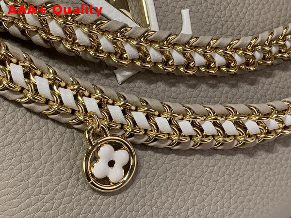 Louis Vuitton Capucines Mini Handbag in Galet Grey Taurillon Leather with Hand Braided Chain M29440 Replica