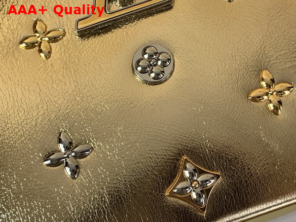 Louis Vuitton Capucines Mini Handbag in Golden Calfskin Leather with Metallic Studs M26258 Replica