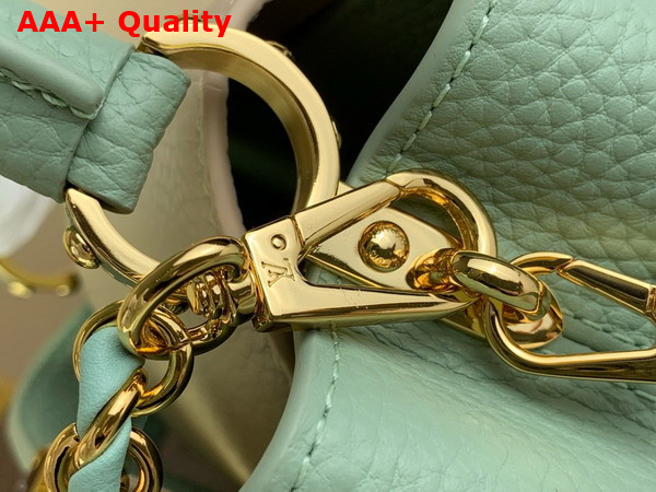 Louis Vuitton Capucines Mini Handbag in Jade Green Taurillon Leather Replica