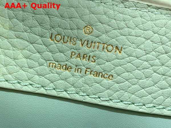 Louis Vuitton Capucines Mini Handbag in Jade Green Taurillon Leather with Tassel Charm M15157 Replica
