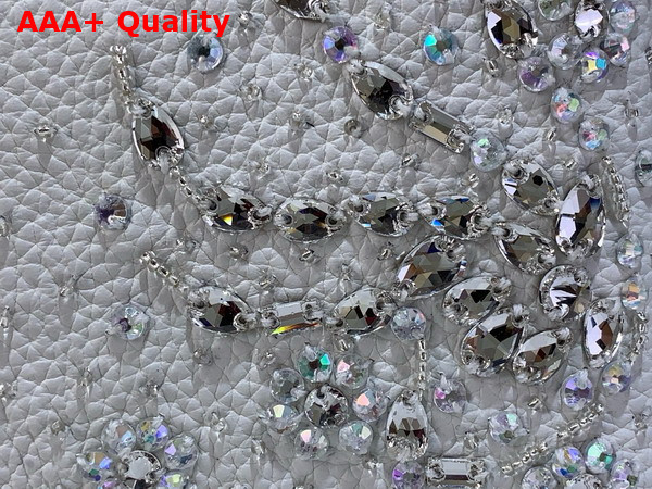 Louis Vuitton Capucines Mini Handbag in Lily White Calf Pirita Leather with Embroidered Sequins M25934 Replica