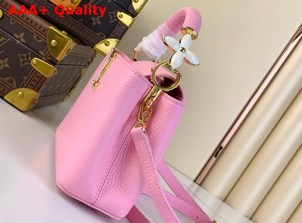 Louis Vuitton Capucines Mini Handbag in Marshmallow Pink Taurillon Leather M24989 Replica