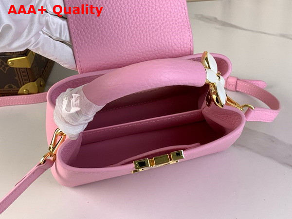 Louis Vuitton Capucines Mini Handbag in Marshmallow Pink Taurillon Leather M24989 Replica