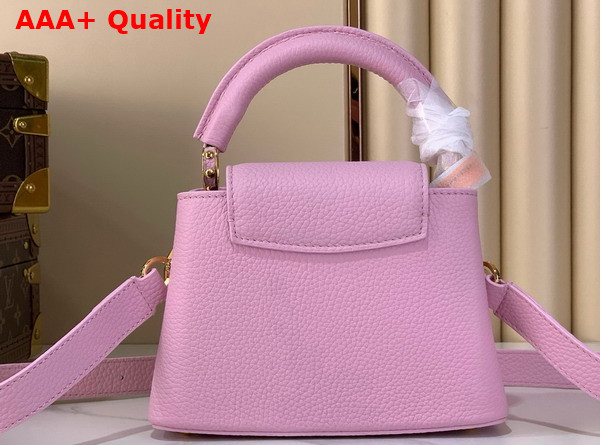 Louis Vuitton Capucines Mini Handbag in Marshmallow Pink Taurillon Leather Part of the Harmony Collection Replica