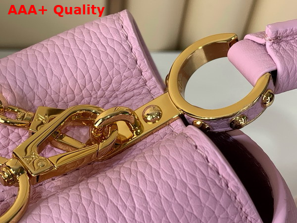Louis Vuitton Capucines Mini Handbag in Marshmallow Pink Taurillon Leather Part of the Harmony Collection Replica