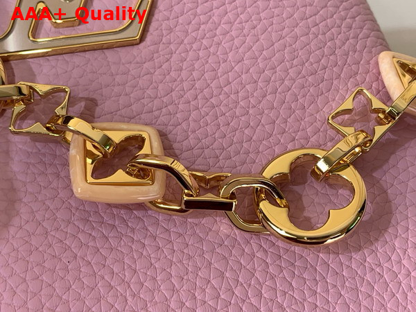 Louis Vuitton Capucines Mini Handbag in Marshmallow Pink Taurillon Leather Part of the Harmony Collection Replica