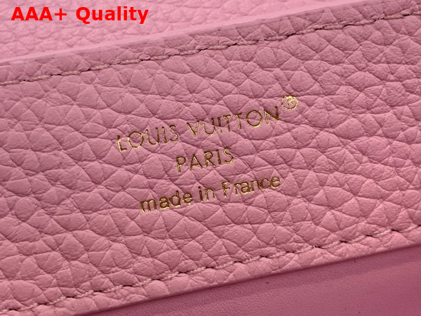 Louis Vuitton Capucines Mini Handbag in Marshmallow Pink Taurillon Leather Part of the Harmony Collection Replica