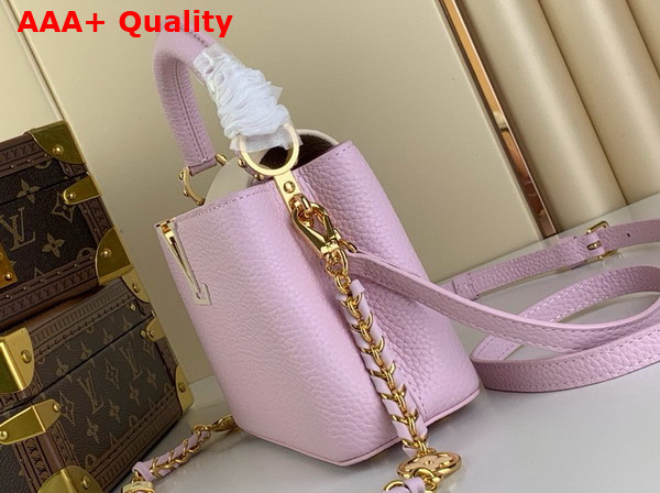 Louis Vuitton Capucines Mini Handbag in Marshmallow Taurillon Leather M23951 Replica