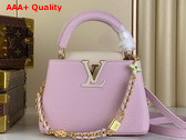 Louis Vuitton Capucines Mini Handbag in Marshmallow Taurillon Leather M23951 Replica