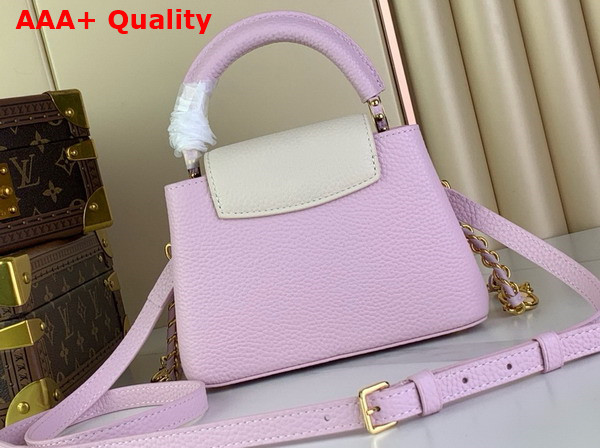 Louis Vuitton Capucines Mini Handbag in Marshmallow Taurillon Leather M23951 Replica