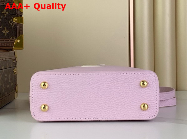 Louis Vuitton Capucines Mini Handbag in Marshmallow Taurillon Leather M23951 Replica