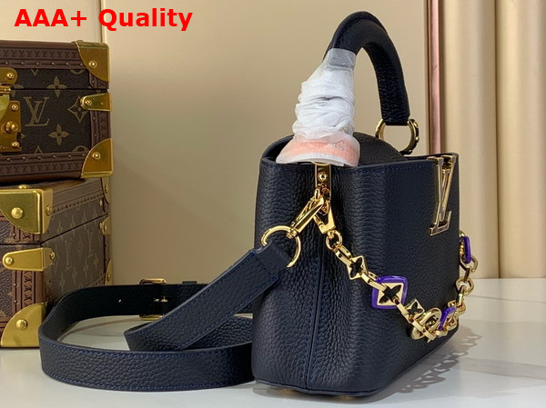 Louis Vuitton Capucines Mini Handbag in Navy Taurillon Leather Part of the Harmony Collection M14971 Replica