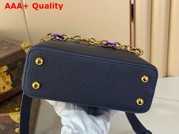 Louis Vuitton Capucines Mini Handbag in Navy Taurillon Leather Part of the Harmony Collection M14971 Replica