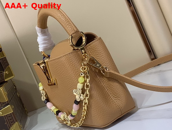 Louis Vuitton Capucines Mini Handbag in Noisette Taurillon Leather Replica