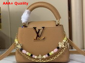 Louis Vuitton Capucines Mini Handbag in Noisette Taurillon Leather Replica