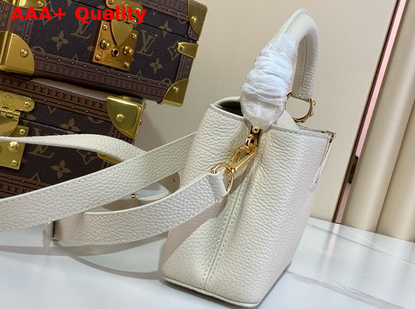 Louis Vuitton Capucines Mini Handbag in Snow Taurillon Leather M24733 Replica