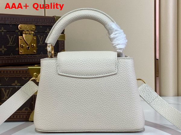 Louis Vuitton Capucines Mini Handbag in Snow Taurillon Leather M24733 Replica
