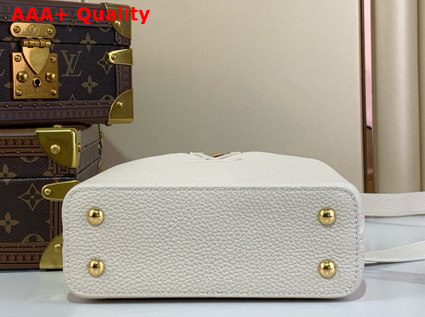 Louis Vuitton Capucines Mini Handbag in Snow Taurillon Leather M24733 Replica