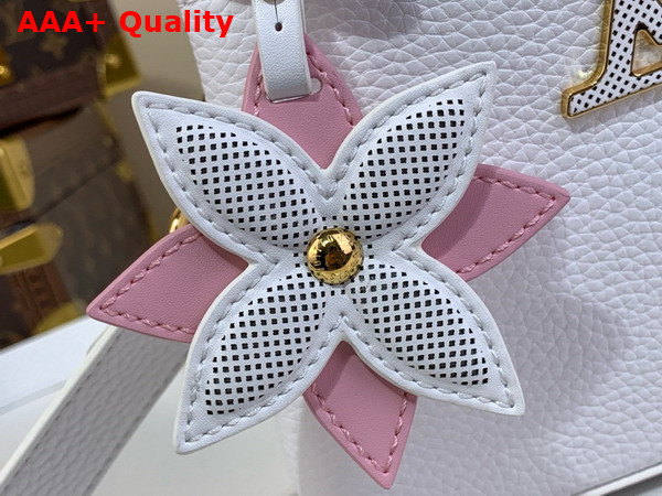 Louis Vuitton Capucines Mini Handbag in Snow White Taurillon Leather M21416 Replica
