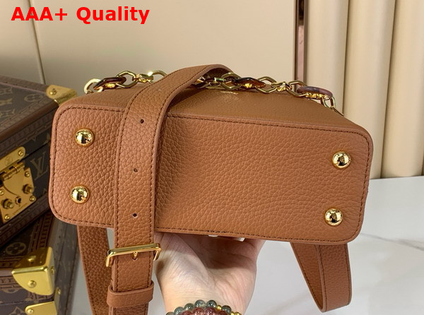 Louis Vuitton Capucines Mini Handbag in Tan Taurillon Leather Replica