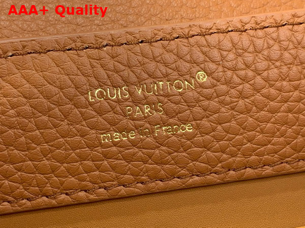 Louis Vuitton Capucines Mini Handbag in Tan Taurillon Leather Replica