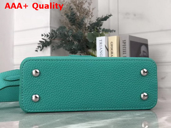 Louis Vuitton Capucines Mini Handbag in Turquoise Taurillon Leather Replica