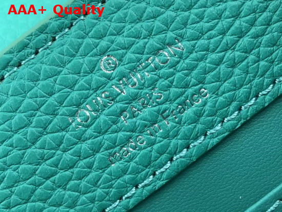 Louis Vuitton Capucines Mini Handbag in Turquoise Taurillon Leather Replica